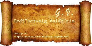 Grünczveig Valéria névjegykártya